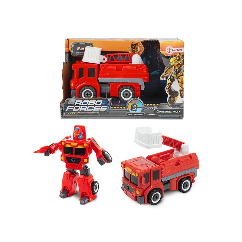 Toi Toys Roboforces Veranderrobot Brandweerauto