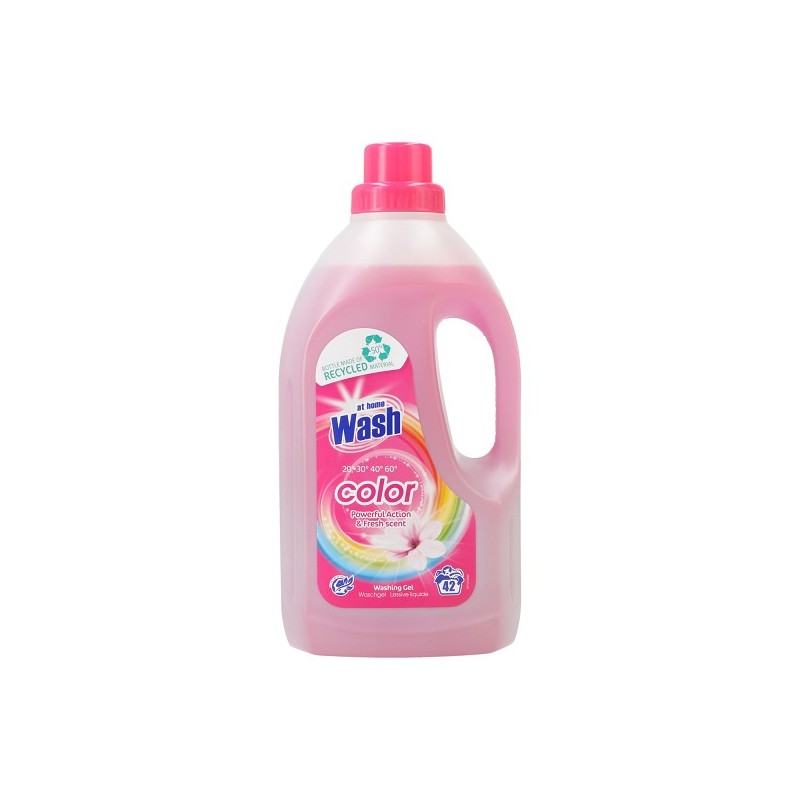 At Home Wash Color Wasmiddel Gel 1,5ltr 42 wasbeurten