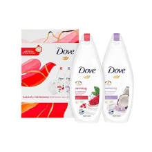 Dove Radiantly Refreshing giftset Douche 225ml Duo + Spons