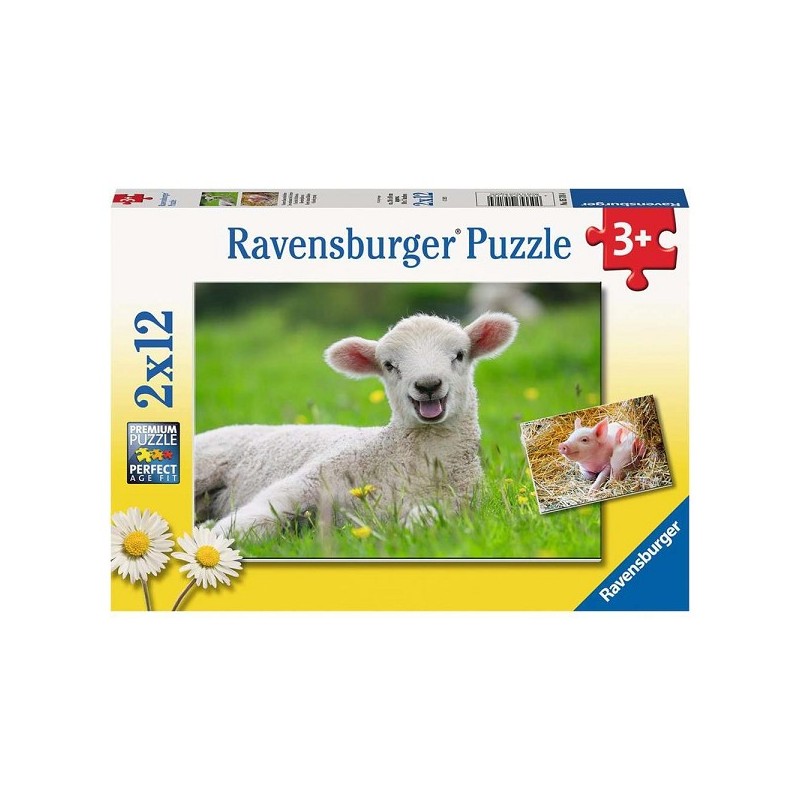 Ravensburger puzzel Boerderijdieren 2x12 stukjes