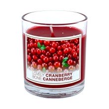 Geurkaars Cranberry 8cm Rood