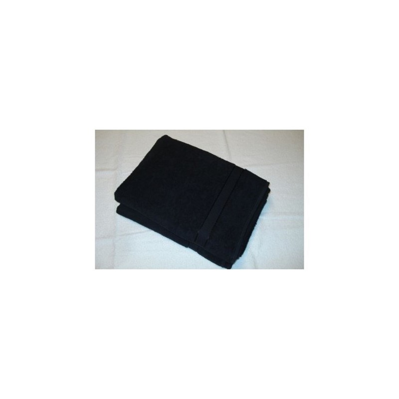 Baddoek 50x100cm zwart 6st