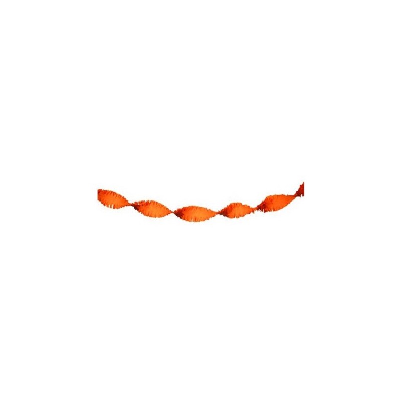 Crepedraaiguirlande crepeslinger 5m oranje