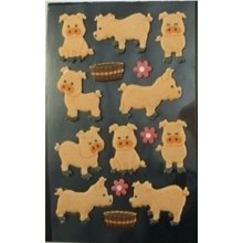 Stickervel boerderijdieren varkens