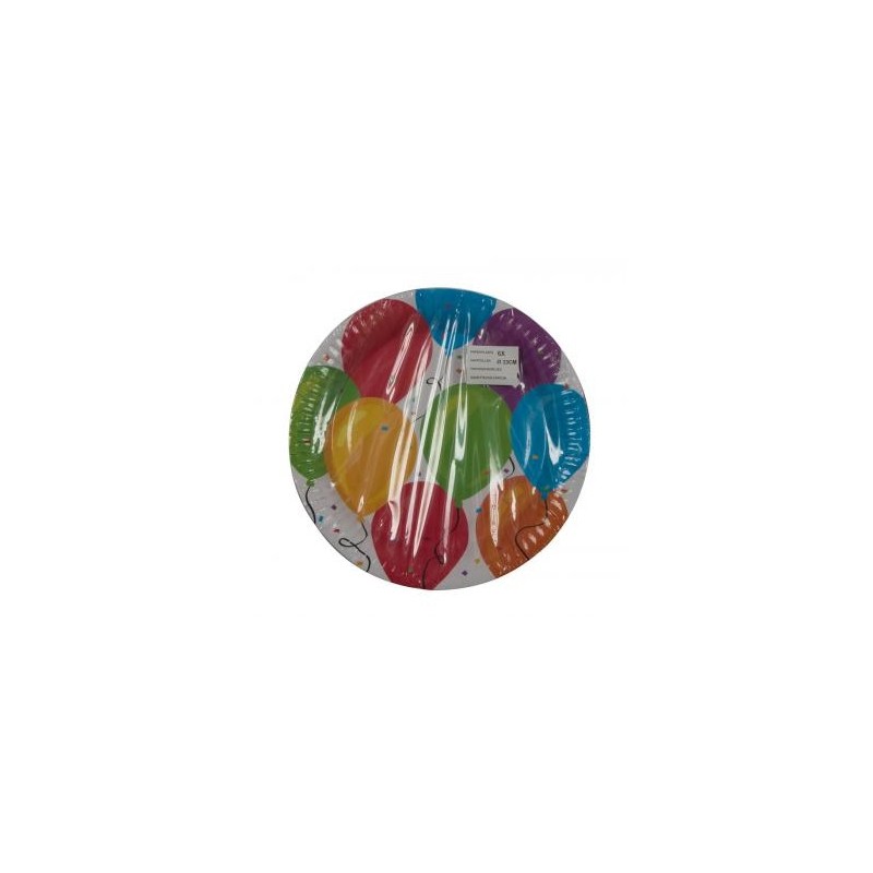 Papieren bord 23cm 6 stuks