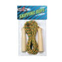 Springtouw neon met houten greep