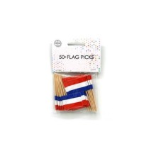Vlagprikkers Nederland pak a 12x50 stuks