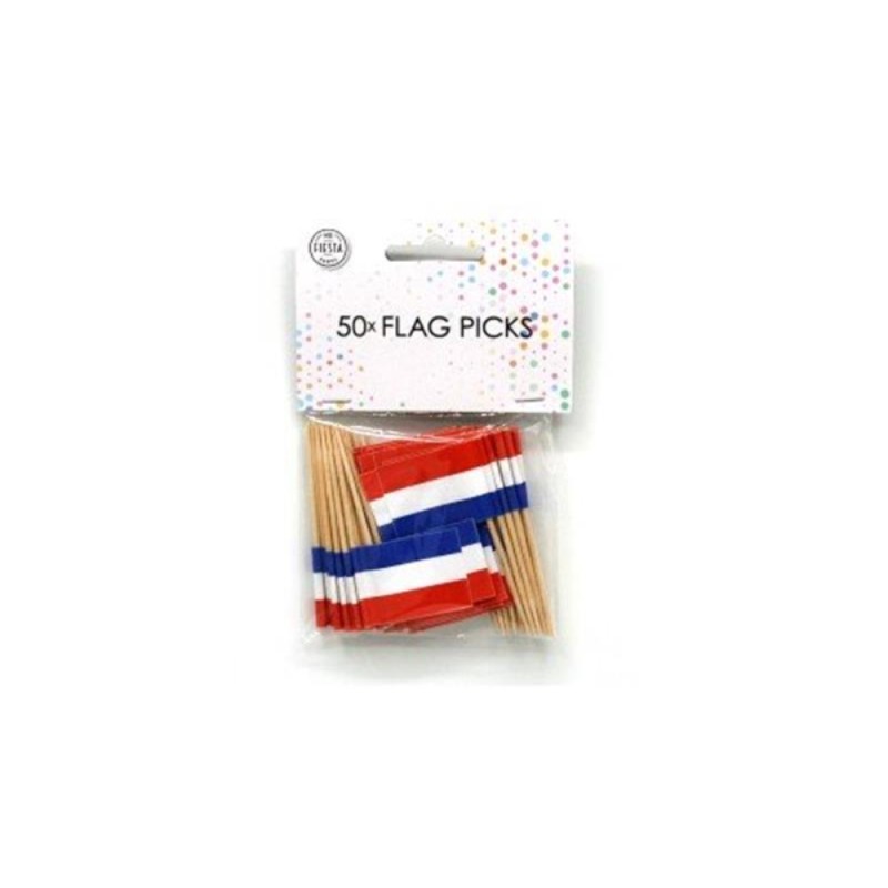 Vlagprikkers Nederland pak a 12x50 stuks