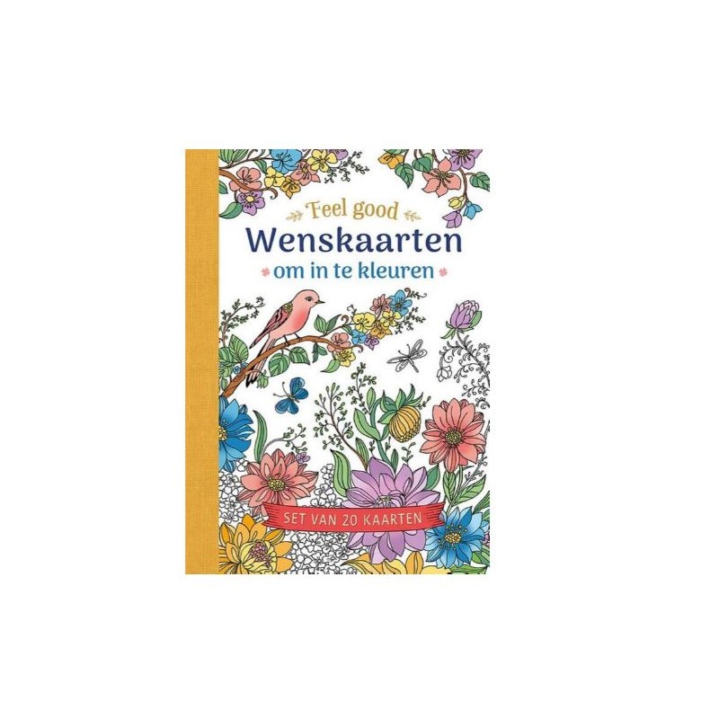 Wenskaarten om in te kleuren - Feel good