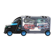 Vrachtwagen 28cm met 4 auto&aposs 33x12x7cm