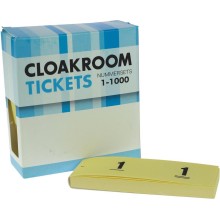 Doos garderobebloks nummerset geel
