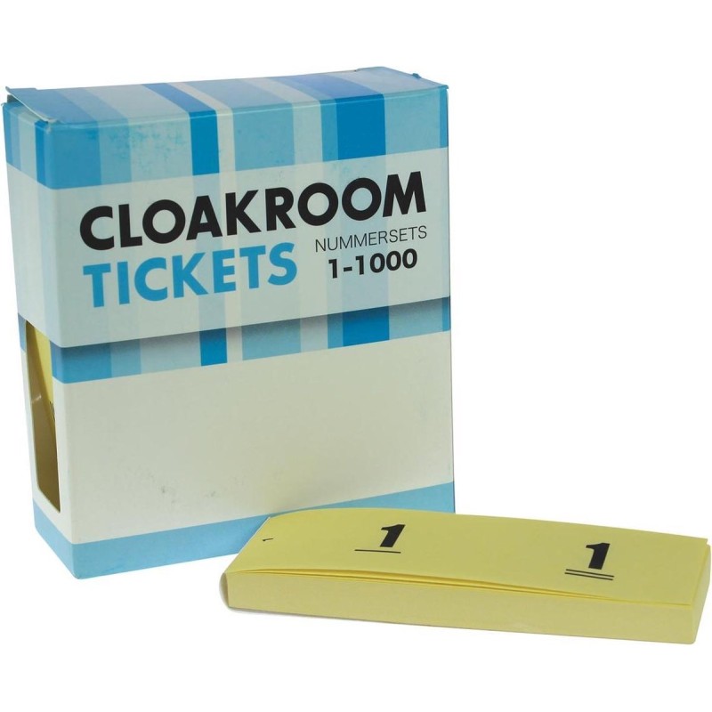 Doos garderobebloks nummerset geel