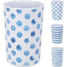 Beker melamine 340ml Ø8xh11cm 3 assorti