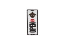 Bieropener Open Up zwart/wit metaal