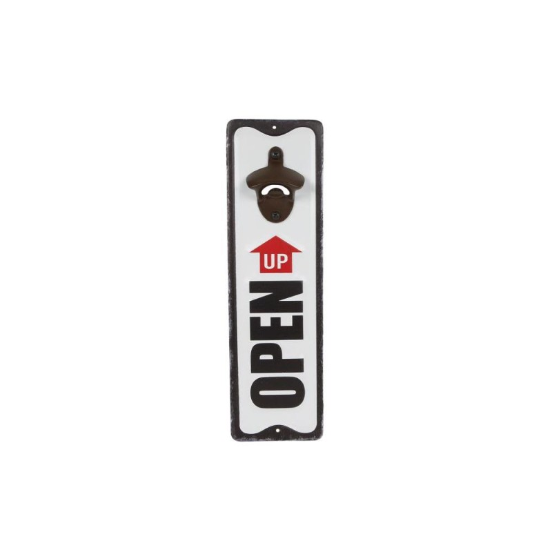 Bieropener Open Up zwart/wit metaal