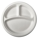 12 Borden suikerriet "Pure" 3-vaks Ø23cm