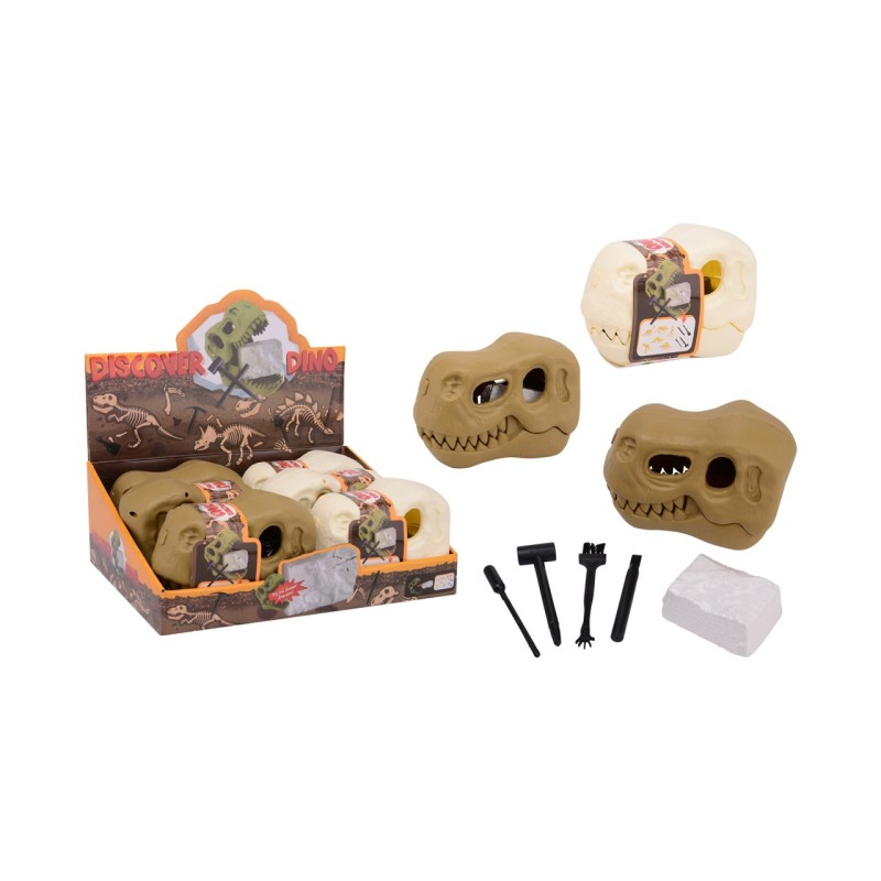 John Toy Dino schedel uithakset