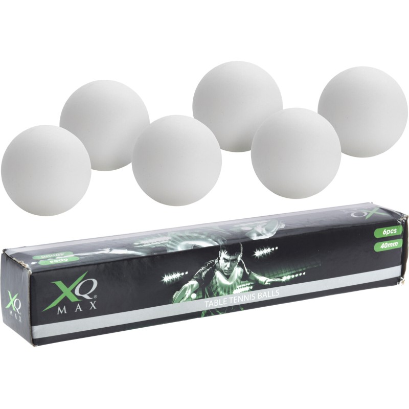 Tafeltennisballen 40mm 6 stuks wit