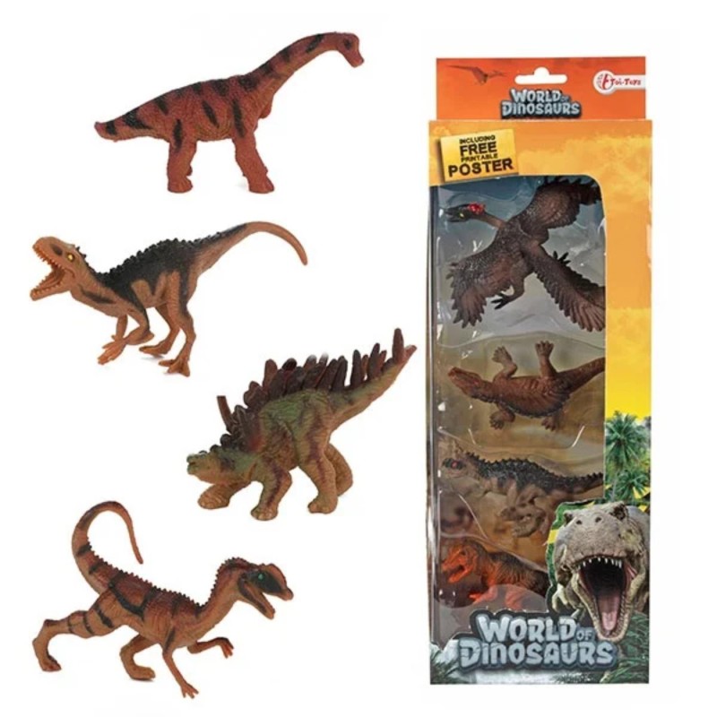 Toi Toys Set a 4 dino&aposs in doos