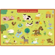 Onderlegger - De dieren op de boerderij
