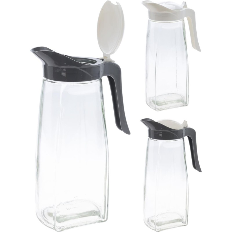 Schenkkan glas 1500ml 2 ass. kleur
