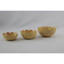 Waxinelichthouder beige set a 3