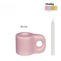 Chubby mini kaarsenhouder roze dia3x3,3c