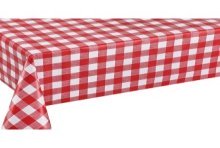 Tafelzeil ruit rood 140x250cm