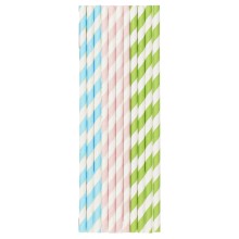 Duni Papieren Rietjes Pastels 20cm 25st