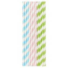 Duni Papieren Rietjes Pastels 20cm 25st