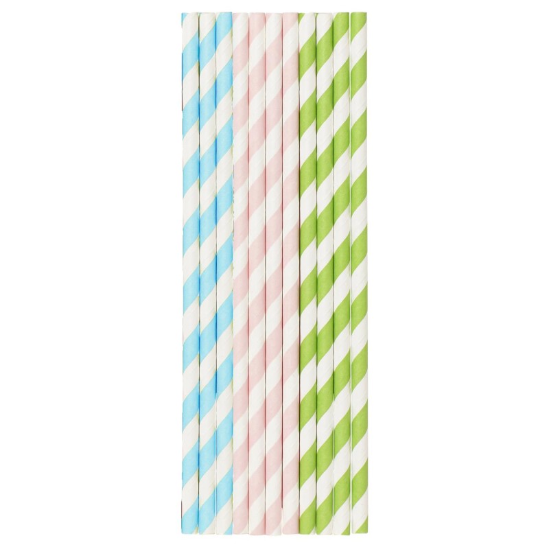 Duni Papieren Rietjes Pastels 20cm 25st