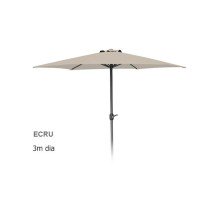 Parasol 3 meter met draaimech Ecru