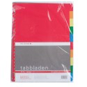 Tabbladen A4 23R Plastic blanco 10-Deli