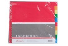 Tabbladen A4 23R Plastic blanco 10-Deli