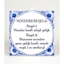 Paperdreams Tegel - Moeders regels