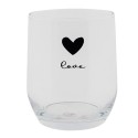 Clayre & Eef Drinkglas hart Ø8x9cm 300ml
