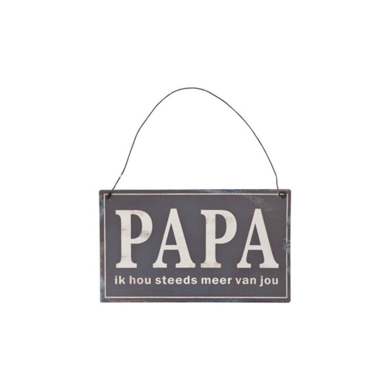Clayre & Eef Tekstbord papa 17x1x10cm