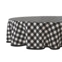 Tafelzeil rond ruit zwart - 160cm