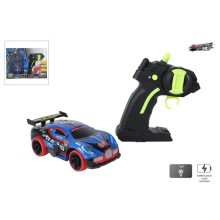RC raceauto met licht 13cm blauw