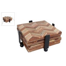 Onderzetters Parquet in houder mango