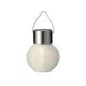 Solar lantaarn nylon Ø7xH9.5cm wit