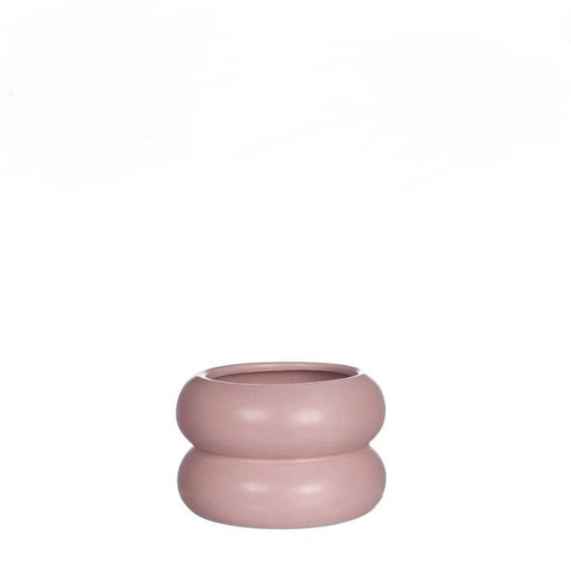 Chubby bloempot roze Ø9xH6,4cm