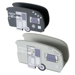 Boltze Home Porte-serviettes Vanlife camper - MDF - L17 x L6 x H10cm - disponible en gris clair ou gris foncé