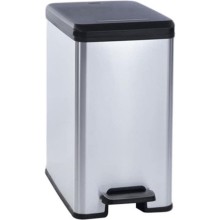 Curver Decobin slim afvalbak 25L zilver