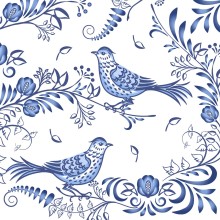 Duni Servetten Porcelain Bird 33x33cm