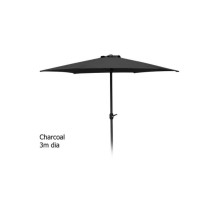 Parasol 3 meter met draaimech Donkergrij
