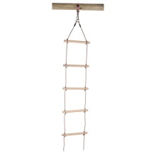 Touwladder met Houten Treden, 190cm