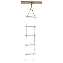 Touwladder met Houten Treden, 190cm