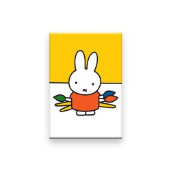 Aimant de réfrigérateur Miffy Artiste en fer blanc 5,4x7,9cm