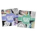 Grafix Kleur je eigen velvet papier 18x18cm, 5 vel